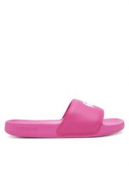 Lacoste Klapki Serve 0.0 7-49CFA0042 Różowy. Czerwone klapki damskie Lacoste, bez wzorów, ze skóry, bez obcasa. Za 149.99 zł.