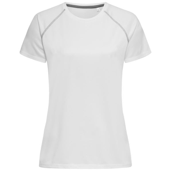 Koszulka Damska Team Raglan Active T-shirt. Białe bluzki damskie Stedman, s, bez wzorów, sportowe, bez kołnierzyka, bez ramiączek. Za 60.99 zł.