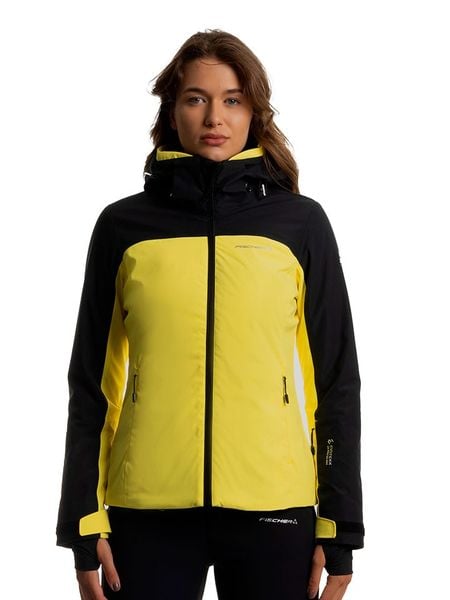 Fischer Kurtka narciarska w kolorze żółto-czarnym rozmiar: XL. Czarne kurtki narciarskie i snowboardowe damskie FISCHER, xl, bez wzorów, bez kaptura, narciarskie. Za 379.44 zł.