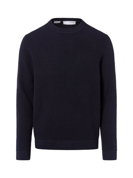 Selected sweter z dzianiny - SLHRoss Mężczyźni Bawełna niebieski, XL. Niebieskie swetry męskie Selected, m, bez wzorów, z bawełny, bez kołnierzyka. Za 249.95 zł.