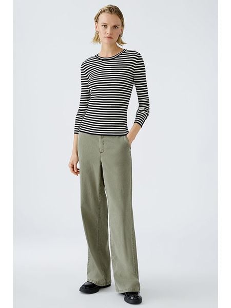 Oui Sweter w kolorze czarno-kremowym rozmiar: 44. Brązowe swetry klasyczne damskie Oui, bez kołnierzyka. Za 100.28 zł.