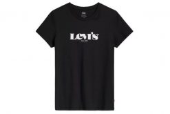 T-Shirt The Perfect Tee Rozmiar XS Czarny - 17369-1250. Czarne t-shirty damskie Levi's, s, bez wzorów, z bawełny, bez kołnierzyka. Za 147.45 zł.