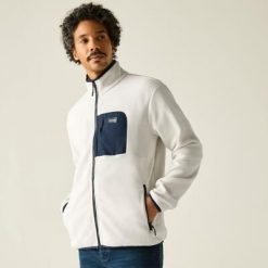 Męska bluza polarowa Frankie z zamkiem błyskawicznym. Białe bluzy bez kaptura męskie Regatta, m, z polaru. Za 279.99 zł.