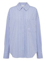 LeGer Koszula "Farine" w kolorze błękitno-szarym rozmiar: 38. Niebieskie koszule damskie LeGer, bez wzorów, z bawełny, bez kołnierzyka, bez ramiączek. Za 118.28 zł.