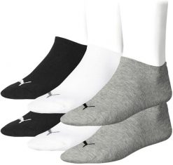 Skarpety męskie Puma 3-PAK. Czerwone skarpetki męskie Puma, bez wzorów, z materiału. Za 43.99 zł.