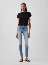 GAP Dżinsy - Skinny fit - w kolorze błękitnym rozmiar: W26. Niebieskie jeansy damskie GAP, z podwyższonym stanem. Za 104.89 zł.