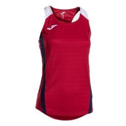 Koszulka treningowa damska Joma Montreal. Czerwone bluzki sportowe damskie Joma, xl, bez kołnierzyka, bez ramiączek. Za 155.00 zł.