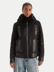 Patrizia Pepe Kożuch 2O0176 E075 Czarny Regular Fit. Czarne futra damskie Patrizia Pepe. Za 2,329.00 zł.