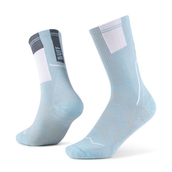 Skarpety biegowe Buff Coolnet Crew Sock CC. Niebieskie skarpetki damskie Buff, bez wzorów, z elastanu. Za 109.90 zł.