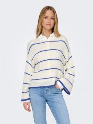 ONLY Sweter w kolorze białym rozmiar: XL. Białe swetry klasyczne damskie Only, xl, bez kołnierzyka. Za 83.42 zł.