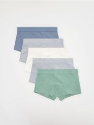 5 pack bokserek Classic - jasnozielony. Zielone bokserki męskie Reserved, bez wzorów. W wyprzedaży za 79.99 zł.
