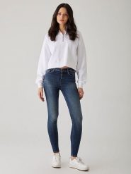 LTB Dżinsy "Amy X" - Skinny fit - w kolorze granatowym rozmiar: W28/L28. Niebieskie jeansy damskie LTB, z podwyższonym stanem. Za 43.57 zł.