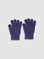 4F Rękawiczki dzianinowe Touch Screen dziecięce - granatowe L/XL. Niebieskie rękawiczki dziecięce 4f, z dzianiny, bez ramiączek. Za 39.99 zł.