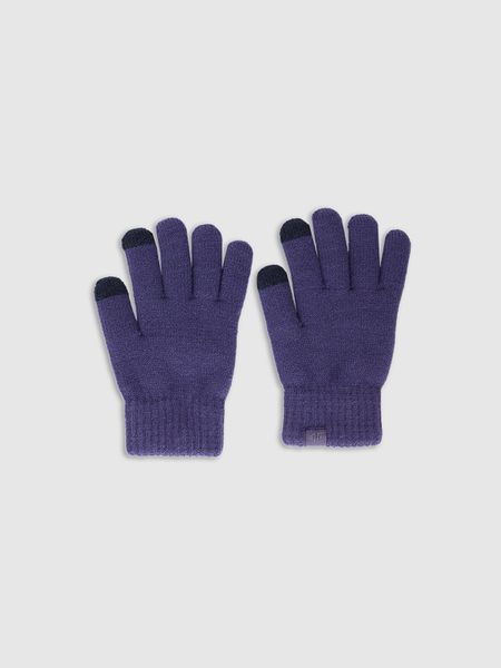 4F Rękawiczki dzianinowe Touch Screen dziecięce - granatowe L/XL. Niebieskie rękawiczki dziecięce 4f, z dzianiny, bez ramiączek. Za 39.99 zł.