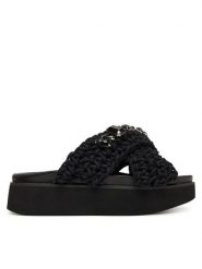 Inuikii Klapki Woven Stones Platform 1004.005.0043 Czarny. Czarne klapki damskie Inuikii, bez wzorów, z materiału, bez obcasa. Za 979.99 zł.