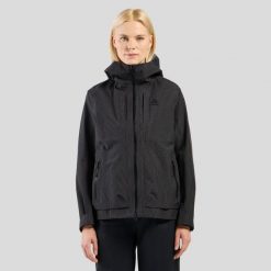 Kurtka damska Odlo ASCENT 3L WATERPROOF Jacket hardshell. Czarne kurtki narciarskie i snowboardowe damskie Odlo, l, bez wzorów, z hardshellu, z kapturem, narciarskie. Za 1,699.99 zł.