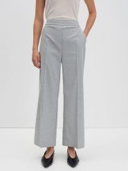 Someday Spodnie w kolorze jasnoszarym rozmiar: 42. Szare spodnie materiałowe damskie Someday, bez wzorów, z materiału, z podwyższonym stanem. Za 148.26 zł.