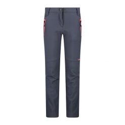 Damskie spodnie slim z softshellu CMP. Szare spodnie materiałowe damskie CMP, bez wzorów, z materiału. Za 299.00 zł.