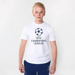 Koszulka UEFA Champions League. Białe bluzki damskie CHAMPIONS LEAGUE, s, bez wzorów, z bawełny, bez kołnierzyka. Za 139.99 zł.
