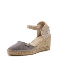 Natural world Czółenka w kolorze beżowo-szarym na koturnie rozmiar: 41. Brązowe czółenka damskie natural world, bez wzorów, bez obcasa, na koturnie. Za 165.99 zł.