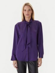 Calvin Klein Bluzka LV044D125G Fioletowy Regular Fit. Fioletowe bluzki damskie CALVIN KLEIN, m, bez wzorów, z syntetyku, bez ramiączek. Za 469.99 zł.