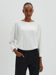 Someday. Bluzka w kolorze białym rozmiar: 38. Białe bluzki damskie Someday, bez wzorów, bez kołnierzyka, bez ramiączek. Za 143.99 zł.