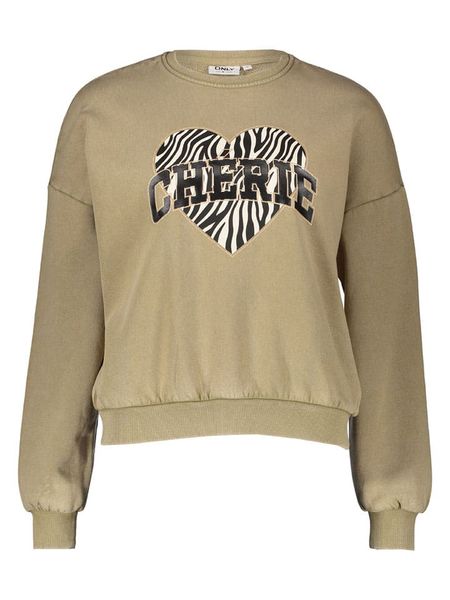 ONLY Bluza w kolorze beżowym rozmiar: XS. Brązowe bluzy bez kaptura damskie Only, xs, z bawełny. Za 130.35 zł.