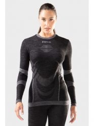 Iron-ic Koszulka funkcyjna "IRN 1.0" w kolorze czarno-szarym rozmiar: L/XL. Czarne bluzki sportowe damskie Iron-ic, l, bez wzorów, bez ramiączek. Za 195.77 zł.