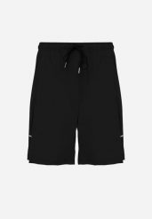 Czarne Szorty w Sportowym Stylu ze Sznurkami i Zasuwanymi Kieszeniami Abateia. Czarne szorty męskie Born2be, na lato, bez wzorów, sportowe. Za 59.99 zł.