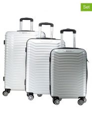 Geographical Norway 3-częściowy zestaw "Sopearl" w kolorze białym rozmiar: onesize. Białe walizki Geographical Norway, bez wzorów, z materiału. Za 434.99 zł.