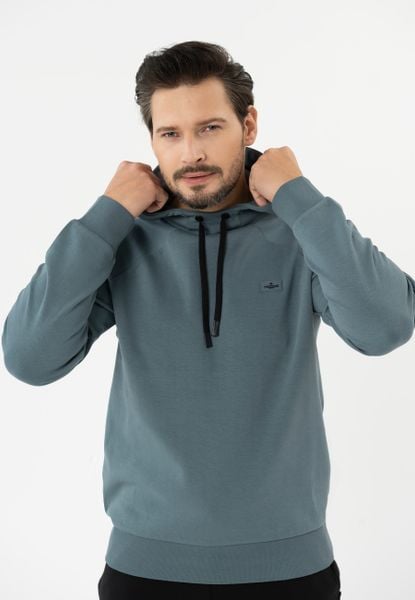 Gładka bluza z kapturem B-ALMI. Czarne bluzy z kapturem męskie Volcano, m, z bawełny. Za 159.99 zł.