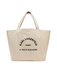 KARL LAGERFELD Torebka A1W50006 Beżowy. Brązowe torebki klasyczne damskie Karl Lagerfeld, bez wzorów, z materiału, bez dodatków. Za 219.99 zł.