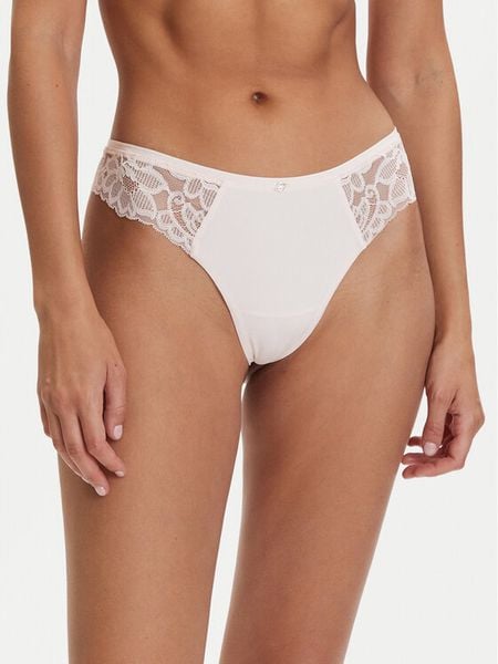 BOSS Stringi Blossom 50556195 Różowy jasny. Czerwone stringi damskie Boss, xs, bez wzorów, z syntetyku. Za 149.99 zł.