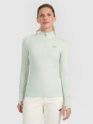 4F Bielizna termiczna ocieplana (góra) damska - turkusowa XL. Niebieskia bielizna termoaktywna damska 4f, xl, bez wzorów, z dzianiny. W wyprzedaży za 99.99 zł.