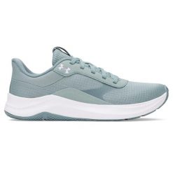 Buty treningowe damskie Under Armour Aurora 3 serpentine/white/salt purple. Zielone obuwie treningowe damskie Under Armour, na fitness i siłownię. Za 210.45 zł.
