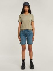 G-Star Koszulka w kolorze khaki rozmiar: M. Brązowe bluzki damskie G-Star, m, bez wzorów, z bawełny, bez kołnierzyka. Za 112.36 zł.