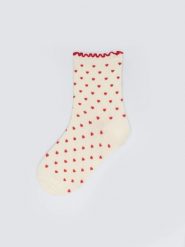 Skarpety damskie długie w czerwone serduszka białe Hartisa 100. Białe skarpetki damskie Big Star, bez wzorów, z wiskozy. Za 19.99 zł.