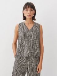 Someday Bluzka w kolorze biało-oliwkowym rozmiar: 38. Białe bluzki damskie Someday, bez wzorów, bez kołnierzyka, bez ramiączek. Za 113.90 zł.