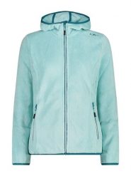 CMP Kurtka polarowa w kolorze turkusowym rozmiar: 44. Niebieskie kurtki damskie CMP, bez wzorów, z materiału, bez kaptura. Za 143.56 zł.