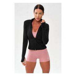 Damska bluza sportowa treningowa Rough Radical Zoya Zip. Czarne bluzy sportowe damskie ROUGH RADICAL, bez wzorów, bez ramiączek, bez kaptura. Za 179.90 zł.