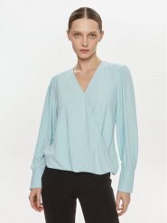 Rinascimento Bluzka CFC0117653003 Niebieski Regular Fit. Niebieskie bluzki damskie RINASCIMENTO, xs, bez wzorów, z syntetyku, bez ramiączek. Za 299.99 zł.