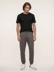 Spodnie dresowe slim fit z domieszką wiskozy - szary. Szare spodnie sportowe męskie Sinsay, z dresówki. Za 69.99 zł.