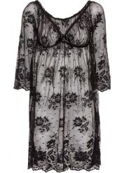 Koszulka nocna. Czarne koszule nocne damskie bonprix, bez wzorów. Za 124.99 zł.