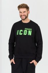 DSQUARED2 Czarna męska bluza Icon Blur Cool Fit Crewneck, Rozmiar XL. Czarne bluzy bez kaptura męskie Dsquared2, m. W wyprzedaży za 999.99 zł.