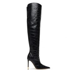 Kozaki Elisabetta Franchi. Czarne kozaki damskie Elisabetta Franchi, bez obcasa, na szpilce. Za 3,689.00 zł.