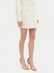 Guess Spódnica mini W5RD63 WGW82 Beżowy Regular Fit. Brązowe spódniczki damskie Guess, xl, z aplikacjami, z syntetyku, mini. Za 239.99 zł.