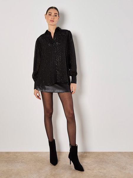 Apricot Bluzka w kolorze czarnym rozmiar: M. Czarne bluzki damskie Apricot, m, bez wzorów, bez kołnierzyka, bez ramiączek. Za 104.89 zł.