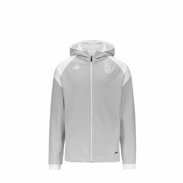 Bluza dresowa z kapturem AS Monaco Arufeod 7 2023/24. Białe bluzy z kapturem męskie Kappa, z dresówki. Za 416.00 zł.