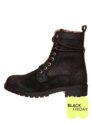 TRAVELIN' Skórzane botki w kolorze czarnym rozmiar: 37. Czarne botki damskie Travelin', z okrągłym noskiem, bez obcasa, bez zapięcia. Za 435.11 zł.