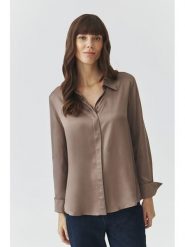 TATUUM Koszula "Nikali" w kolorze szarobrązowym rozmiar: 46. Brązowe koszule damskie Tatuum, bez wzorów, z wiskozy, bez kołnierzyka, bez ramiączek. Za 126.15 zł.